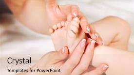 Presentation with feet - Audience pleasing PPT layouts consisting of beautiful baby feet is lying backdrop and a lemonade colored foreground