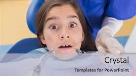  Presentation with dental assistant - Colorful PPT theme enhanced with pediatric nursing - dentist and his dental assistant backdrop and a light blue colored foreground