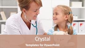  Presentation with happy young student girl holding - Beautiful theme featuring pediatric nursing - happy little girl backdrop and a coral colored foreground