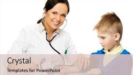  Presentation with blood pressure - Colorful presentation theme enhanced with pediatric nursing - little boy at paediatrician office backdrop and a lemonade colored foreground