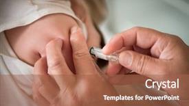  Presentation with hospital - Audience pleasing presentation theme consisting of pediatric nursing - little few months old baby backdrop and a red colored foreground