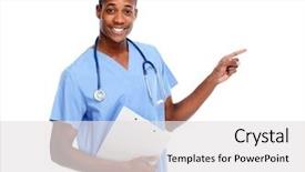  Presentation with facial pain medical man - Amazing presentation design having pediatric nursing - medical doctor man presenting copy backdrop and a light gray colored foreground