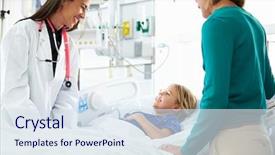  Presentation with intensive care unit - Audience pleasing presentation theme consisting of pediatric nursing - mother and daughter with doctor backdrop and a sky blue colored foreground