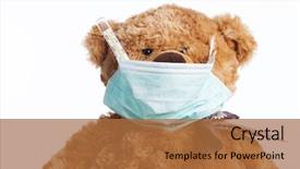  Presentation with teddy bear - Slides having pediatric nursing - teddy bear looking background and a red colored foreground