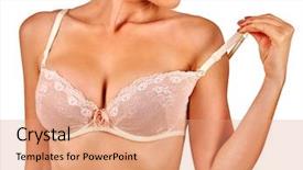  Presentation with free - PPT layouts enhanced with pediatric nursing - young woman examines her breasts background and a coral colored foreground