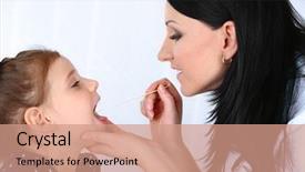  Presentation with nursing pain - Beautiful presentation featuring pediatric nursing pain - little girl at doctor backdrop and a coral colored foreground