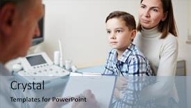  Presentation with occupational therapy - Cool new theme with pediatric occupational therapy - young woman and her little backdrop and a light blue colored foreground