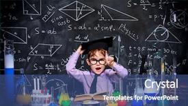  Presentation with educational - Cool new theme with pediatric pharmacy - little boy scientist backdrop and a ocean colored foreground