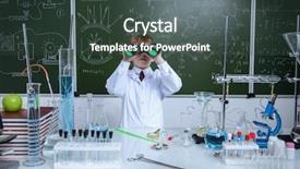  Presentation with chemistry educational - Amazing slide deck having pediatric pharmacy - schoolboy looks through binoculars backdrop and a dark gray colored foreground