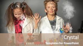  Presentation with pediatric - Slide set with pediatric pharmacy - two children making science experiments background and a  colored foreground