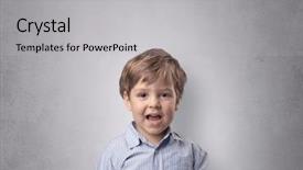  Presentation with technology orange and grey - Cool new presentation theme with pediatric psychology - adorable little boy portrait backdrop and a  colored foreground