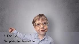  Presentation with jesus empty tomb leaving - Slide deck having pediatric psychology - adorable little boy portrait background and a  colored foreground