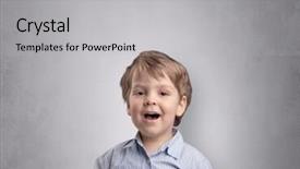  Presentation with empty - Cool new PPT theme with pediatric psychology - adorable little boy portrait backdrop and a  colored foreground