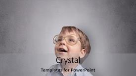  Presentation with empty palm fruit bunch - Audience pleasing PPT layouts consisting of pediatric psychology - adorable little boy portrait backdrop and a  colored foreground