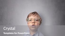  Presentation with jesus empty tomb leaving - PPT theme featuring pediatric psychology - adorable little boy portrait background and a  colored foreground