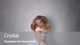  Presentation with empty cross - Audience pleasing slide deck consisting of pediatric psychology - adorable little boy portrait backdrop and a  colored foreground