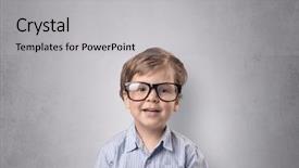  Presentation with empty - Slide deck consisting of pediatric psychology - adorable little boy portrait background and a  colored foreground