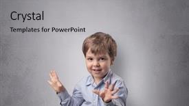  Presentation with empty - Slide set consisting of pediatric psychology - adorable little boy portrait background and a  colored foreground