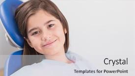  Presentation with dental surgery - Cool new theme with pediatric surgery - smiling young patient sitting backdrop and a light gray colored foreground