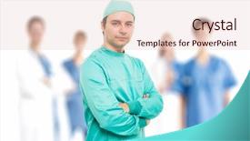  Presentation with pediatric - Beautiful presentation featuring pediatric surgery - surgeon in front of his backdrop and a lemonade colored foreground