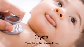  Presentation with baptism baby boy - Colorful slides enhanced with children hospital ward - pediatrician checking cute baby boy backdrop and a coral colored foreground