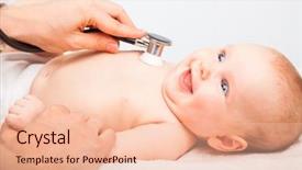  Presentation with pediatrician - Amazing slide deck having pediatrician examines three month baby backdrop and a lemonade colored foreground