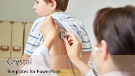  Presentation with lungs - Amazing PPT layouts having pediatrician-listening-to-a-child backdrop and a coral colored foreground