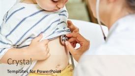  Presentation with lungs - Audience pleasing theme consisting of pediatrician-listening-to-the-lungs backdrop and a lemonade colored foreground