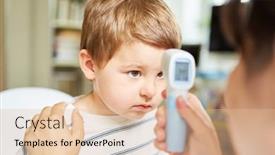  Presentation with fever - Beautiful PPT layouts featuring pediatrician-measuring-a-fever backdrop and a lemonade colored foreground