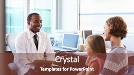  Presentation with pediatrician - Theme having pediatrician meeting with mother background and a tawny brown colored foreground