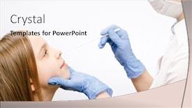  Presentation with nasal - Slide deck with pediatrician-or-doctor-taking-nasal background and a sky blue colored foreground