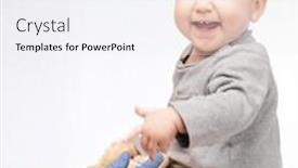  Presentation with vaccine baby - Colorful slide deck enhanced with pediatrician-or-nurse-giving backdrop and a sky blue colored foreground