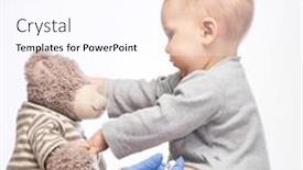  Presentation with vaccine baby - PPT theme featuring pediatrician-or-nurse-giving background and a pink colored foreground