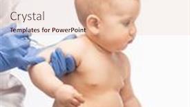  Presentation with vaccine baby - Audience pleasing presentation consisting of pediatrician-or-nurse-giving backdrop and a lemonade colored foreground