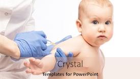  Presentation with vaccine baby - Presentation theme featuring pediatrician-or-nurse-giving background and a lemonade colored foreground