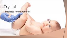  Presentation with vaccine baby - Amazing presentation theme having pediatrician-or-nurse-giving backdrop and a white colored foreground