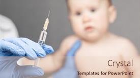  Presentation with vaccine baby - Cool new PPT layouts with pediatrician-or-nurse-ready backdrop and a lemonade colored foreground