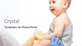  Presentation with vaccine baby - Presentation enhanced with pediatrician-or-nurse-ready background and a white colored foreground