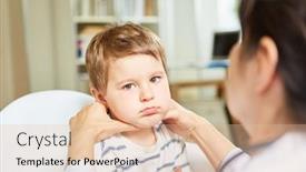  Presentation with sore throat - Cool new slide deck with pediatrician-palpates-lymph-nodes backdrop and a lemonade colored foreground