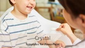  Presentation with child accident - Theme having pediatrician-ties-gauze-bandage-around background and a lemonade colored foreground