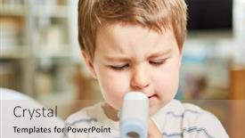  Presentation with fever - Beautiful slide set featuring pediatrician-using-a-forehead-thermometer backdrop and a coral colored foreground
