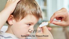  Presentation with pediatrician - Colorful slide set enhanced with pediatrician-using-plaster-to-treat backdrop and a lemonade colored foreground