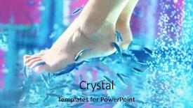  Presentation with blue spa - Presentation design having lets work together - victory is sealed let s background and a white colored foreground.