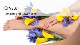  Presentation with manicure - PPT theme enhanced with pedicure manicure spa background and a white colored foreground