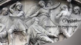  Presentation with saint - Beautiful PPT layouts featuring pediment of the front door backdrop and a light gray colored foreground