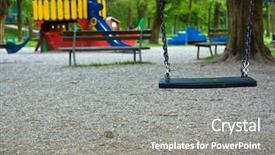  Presentation with swing - Audience pleasing presentation theme consisting of pedophilia - empty swing backdrop and a gray colored foreground