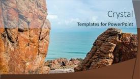  Presentation with stone - Colorful slide deck enhanced with pedra-furada-holed-stone backdrop and a sky blue colored foreground