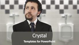 Presentation with look - Slide deck having pee - businessman with a distracted look background and a gray colored foreground