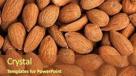  Presentation with almonds - Audience pleasing PPT theme consisting of peeled almonds backdrop and a red colored foreground