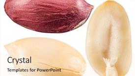  Presentation with paths - Audience pleasing presentation consisting of peeled and opened peanuts file backdrop and a lemonade colored foreground